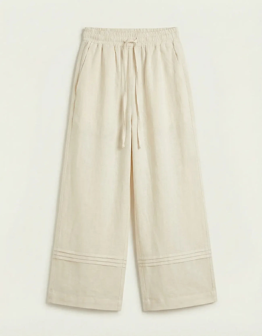LINEN PLEATED CULOTTE