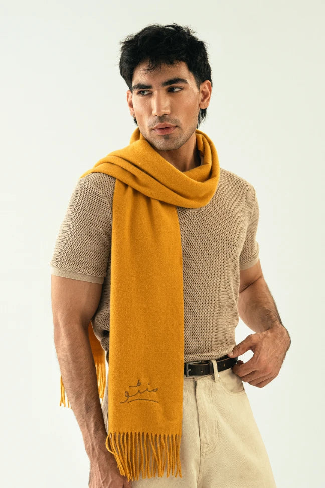 Cashmere Stole - Marigold Yellow