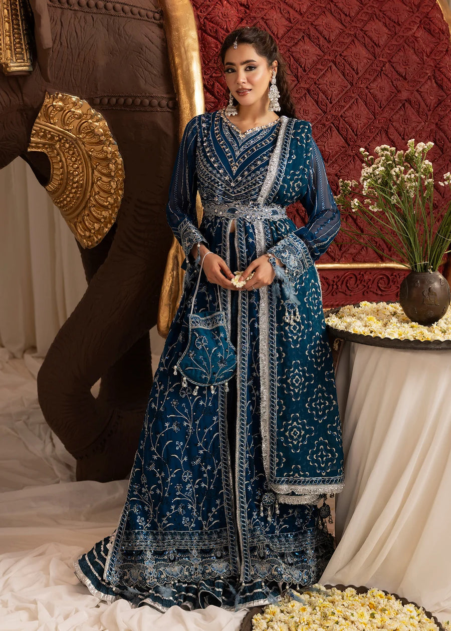 naaz-e-jahan chiffon Zink purple 4 pc suit SJ-1041-S
