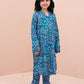 GIRLS TEAL BLUE SHIRT & TROUSER