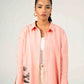POPLIN PRINTED POCKET OVERSHIRT
