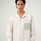 POPLIN PRINTED POCKET SHIRT