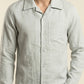 LINEN PANELED SHIRT