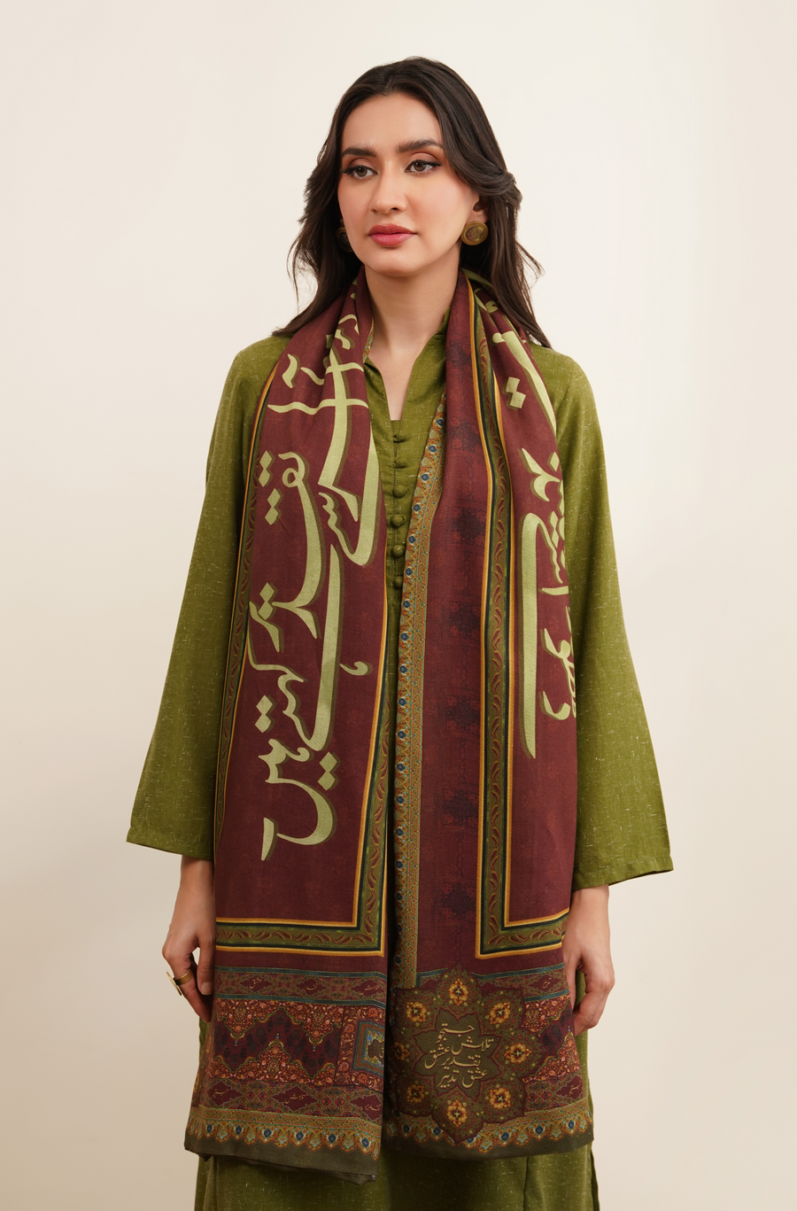 Taqdeer Stole - Shades of Leaves