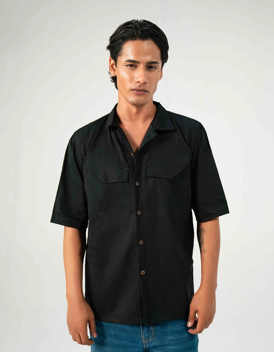 POPLIN FLAP POCKET SHIRT