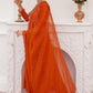 Jahaan Embroidered Dupatta - Burnt Orange