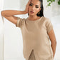 TEXTURED CAP SLEEVE TOP