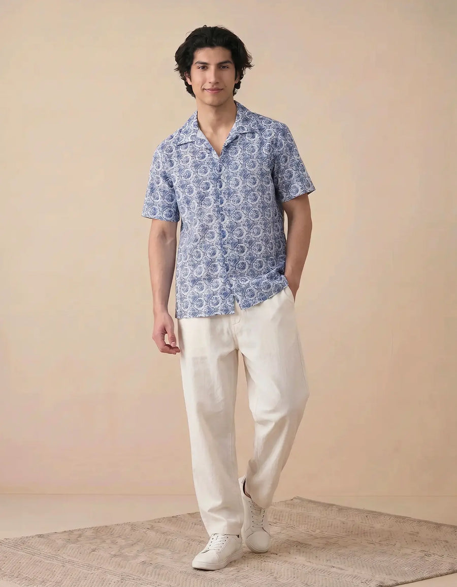 MEN’S PRINTED PREMIUM COTTON SHIRT