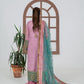 rang-e-bahar net pink 4Pc suit SJ-1027-S