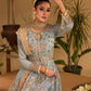 rang-e-bahar chiffon powder blue 4 pc suit SJ-1065-S