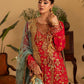 rang-e-bahar chiffon red 4Pc suit SJ-1067-S
