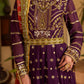 rang-e-bahar chiffon Plum purple 4 pc suit SJ-1040-S