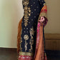 rang-e-bahar Chiffon Black 4Pc suit SJ-1019-S