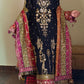 rang-e-bahar Chiffon Black 4Pc suit SJ-1019-S