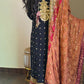 rang-e-bahar Chiffon Black 4Pc suit SJ-1019-S