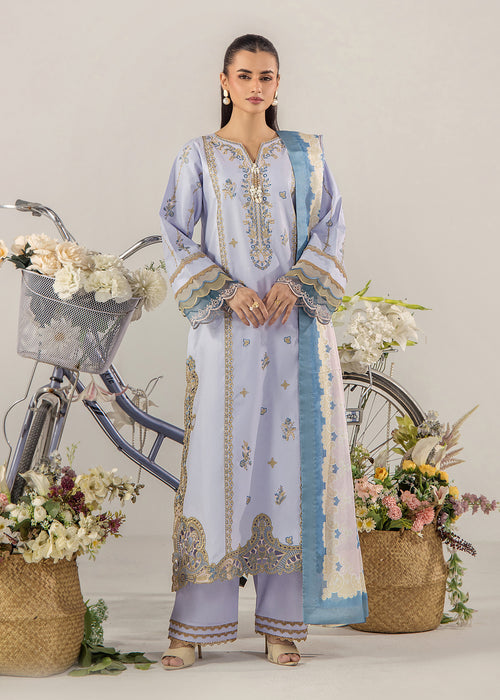 breeze - lawn 26 Lawn purple ash 3Pc suit SJ-1090-S