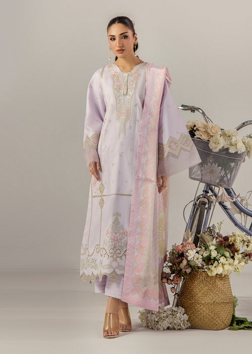 breeze - lawn 26 Lawn purple ash 3Pc suit SJ-1089-S