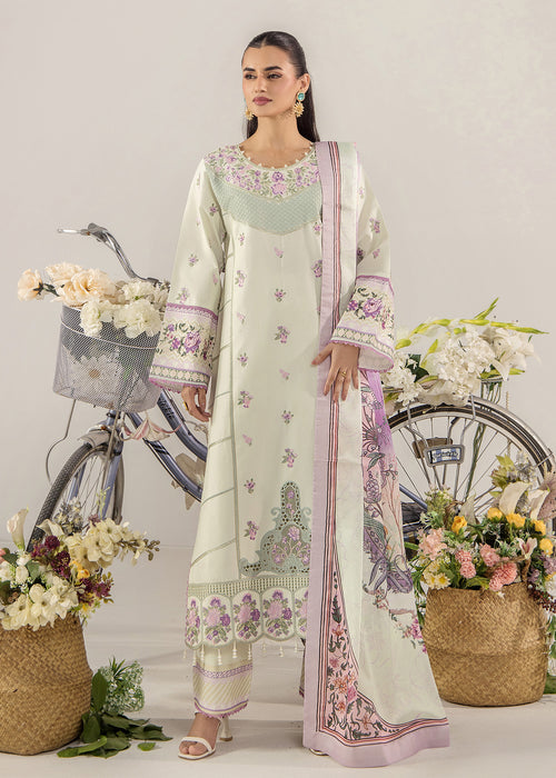 breeze - lawn 26 Lawn Tea green 3Pc suit SJ-1088-S