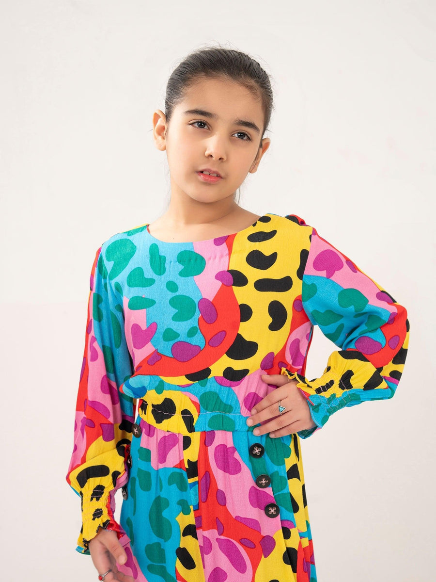 GIRLS MULTI COLOR JUMPSUIT