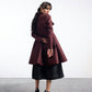 Rust Long A-Line Coat