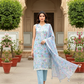 03 Piece Unstitched Embroidered with cutwork embroidered lawn dupatta