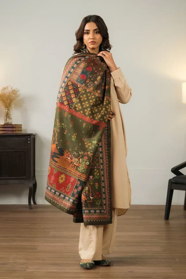 Gulposh Shawl - Green