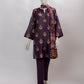 Purple Jacquard Dyed Unstitched 3Pc