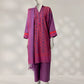 Purple Jacquard Embroidered 3Pc Stitched