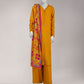 Mustard Linen Embroidered Unstitched 3Pc