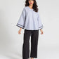 JHONNY COLLAR CURVED HEM SHIRT