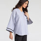 JHONNY COLLAR CURVED HEM SHIRT