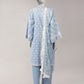 Blue Lawn Paste Printed Unstitched 3Pc
