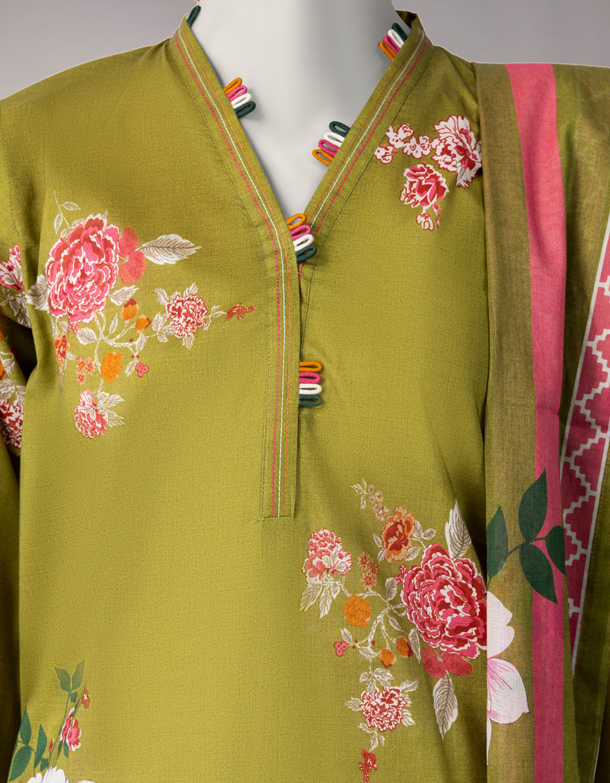 MULTICOLOR LAWN DIGITAL PRINTED UNSTITCHED 3PC