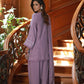 03 Piece Unstitched Embroidered Fancy Jacquard Peach With Velvet