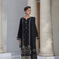 03 Piece Unstitched Embroidered Fancy Jacquard Peach With Velvet