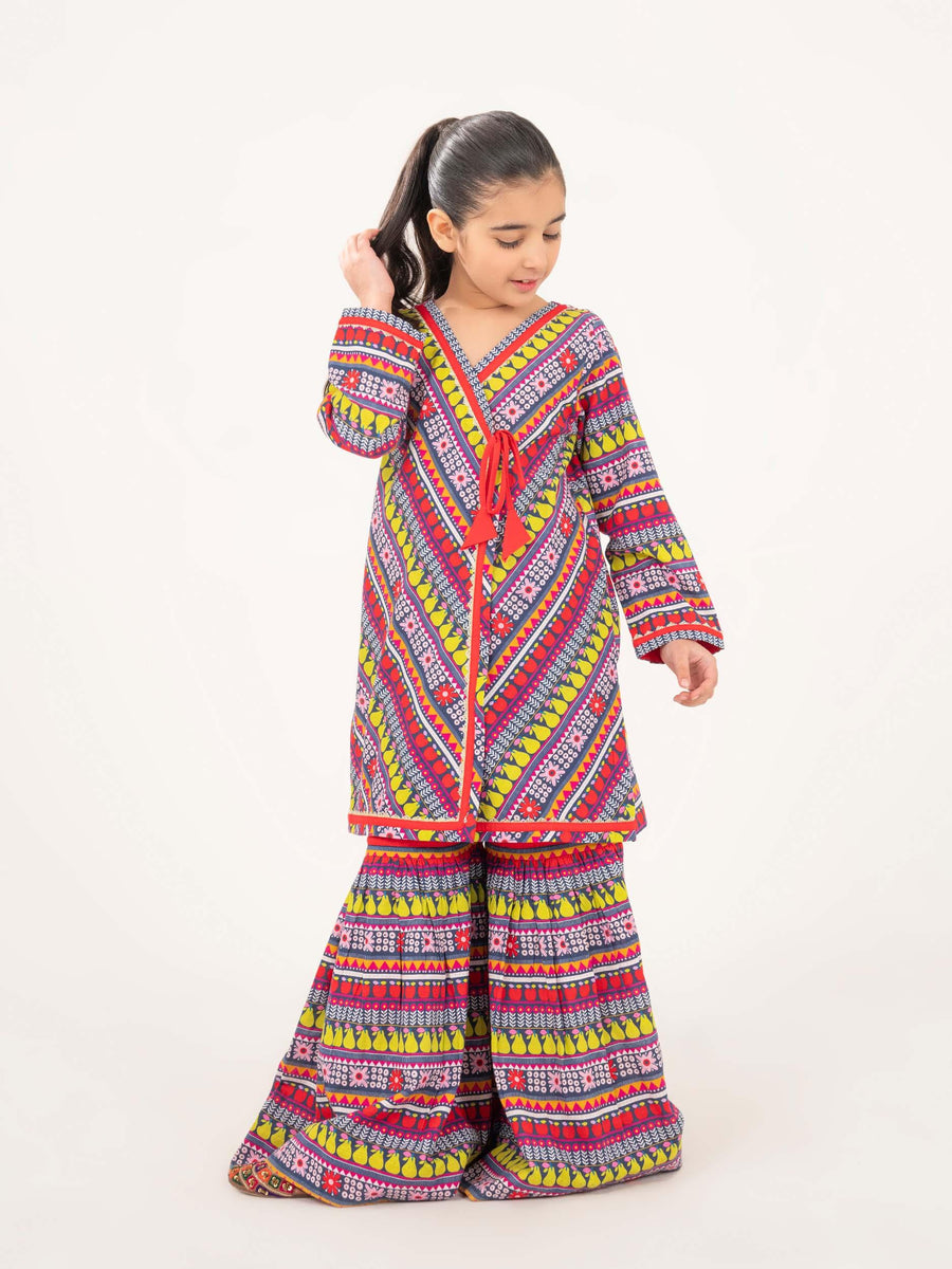 GIRLS KHADDAR SHIRT & SHARARA