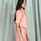 JACQUARD PANELED CROPPED SHIRT