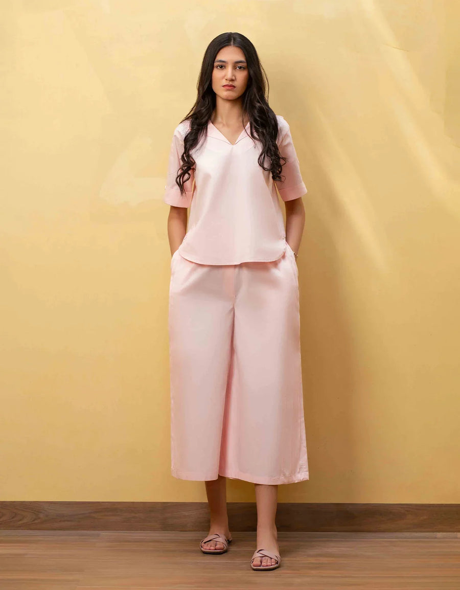 POPLIN PLEAT DETAIL TOP