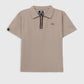 Quarter Zip-Up Polo Shirt