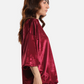 Co-ord set velvet top