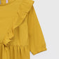 FLOUNCE-TRIMMED DRESS