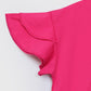 Ruffled sleeve T-shirt