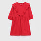 FLOUNCE-TRIMMED DRESS