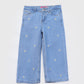 Embroidered wide leg Jeans