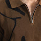 Quarter Zip-Up Polo Shirt