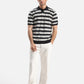 STRIPED JOHNNY COLLAR POLO