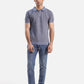 striped Quarter Zip-Up Polo Shirt