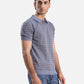 striped Quarter Zip-Up Polo Shirt