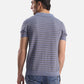 striped Quarter Zip-Up Polo Shirt