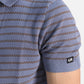 striped Quarter Zip-Up Polo Shirt